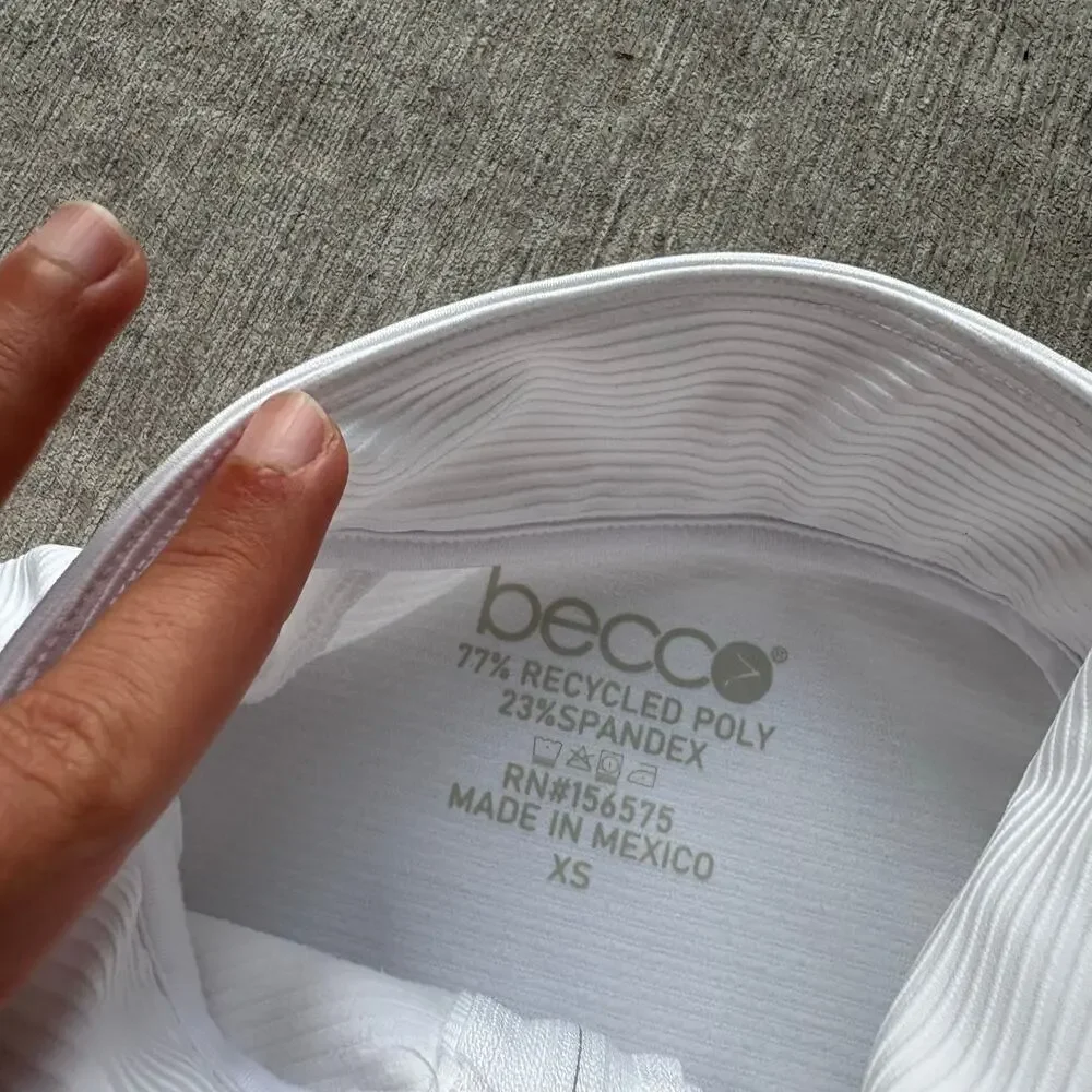Becco White Ribbed Fitted Jacket - Picture 4 of 4